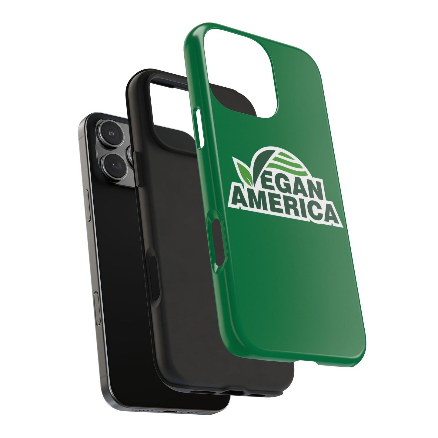 Vegan America Tough Phone Case — Green Protective Vegan Pride Cover - Vegan America