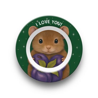 Purple Plum Whimsical Mouse