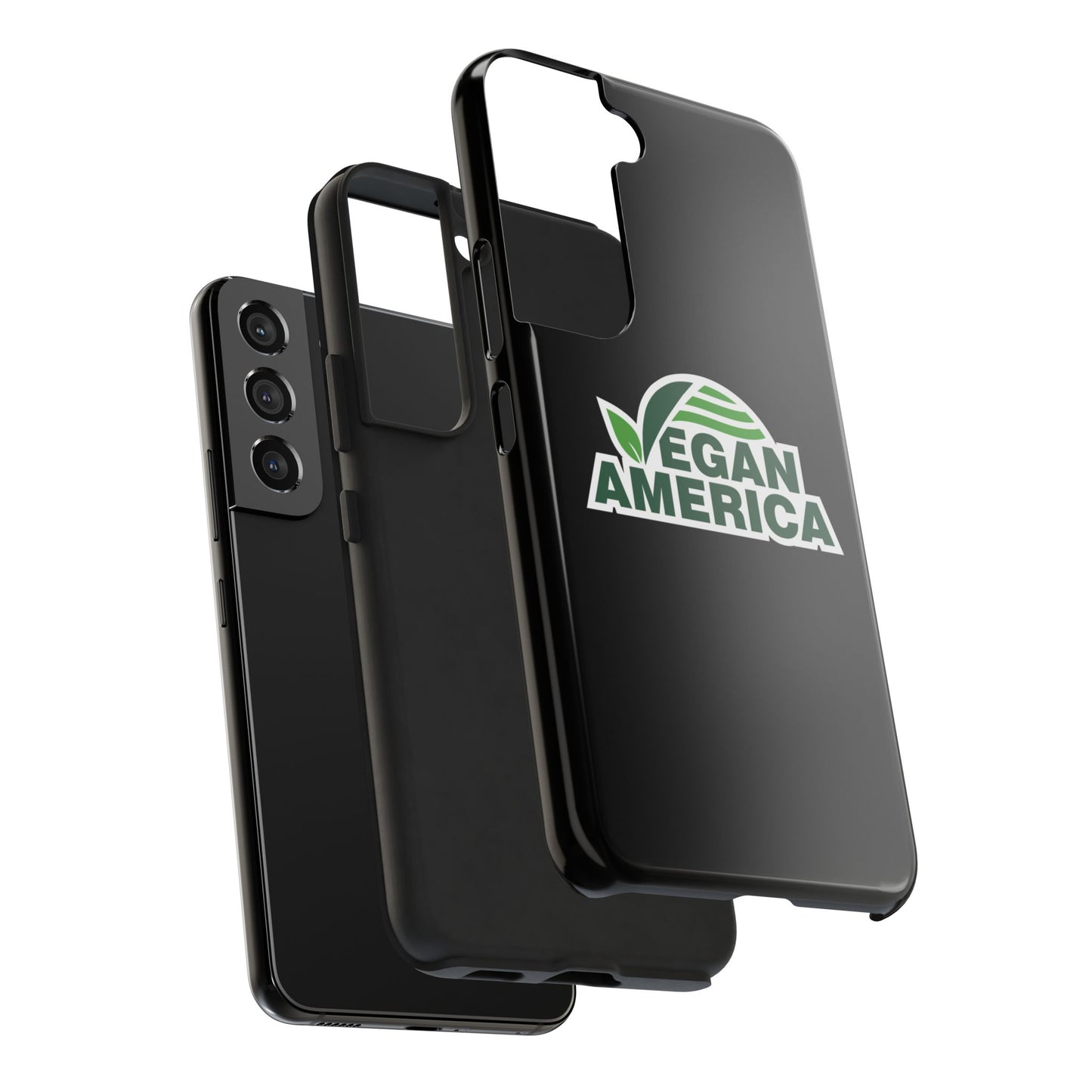 Vegan America Tough Phone Case — Green Leaf Vegan Pride Protective Cover - Vegan America