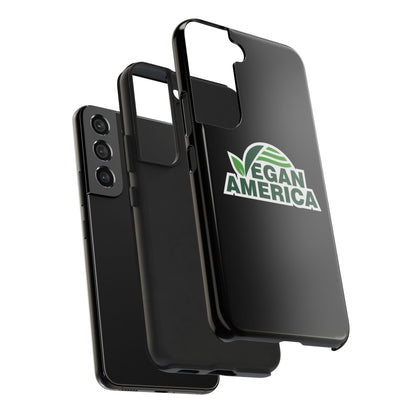 Vegan America Tough Phone Case — Green Leaf Vegan Pride Protective Cover - Vegan America
