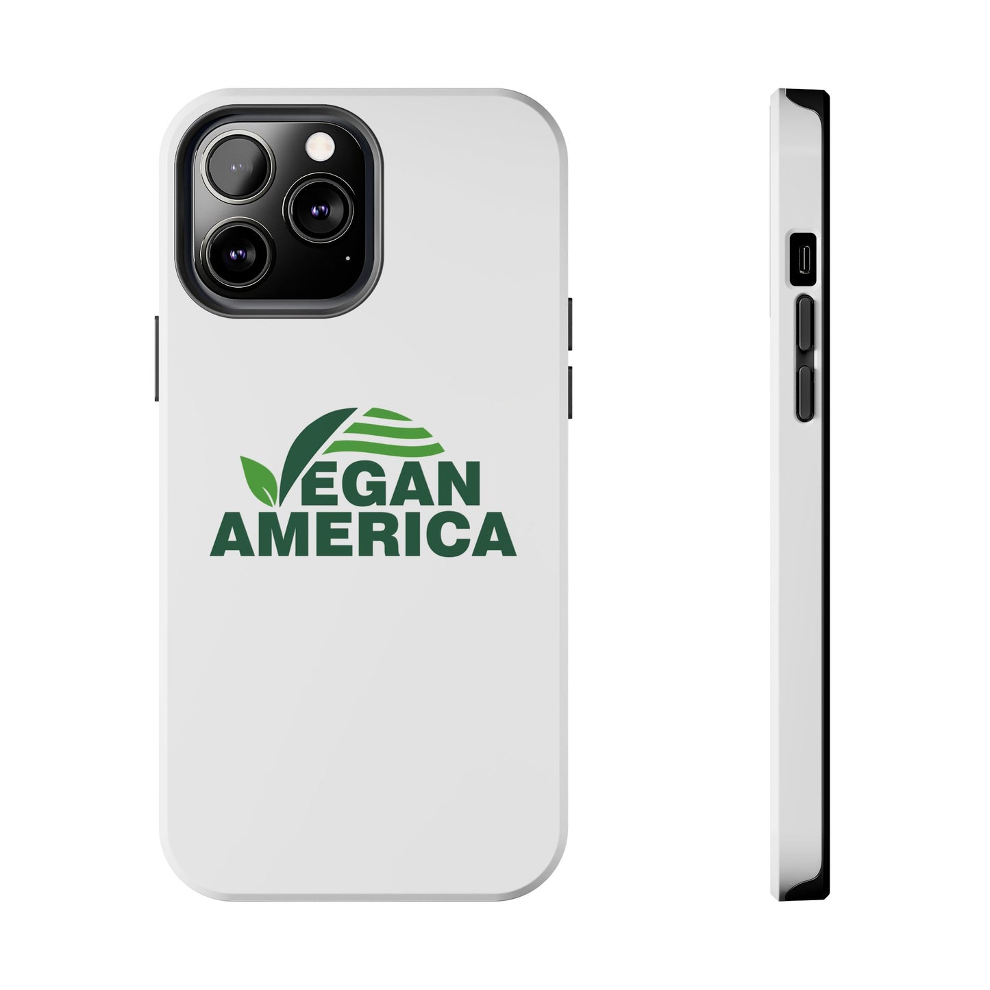 Vegan America Tough Phone Case — Eco - Friendly Plant Logo Protective Cover - Vegan America