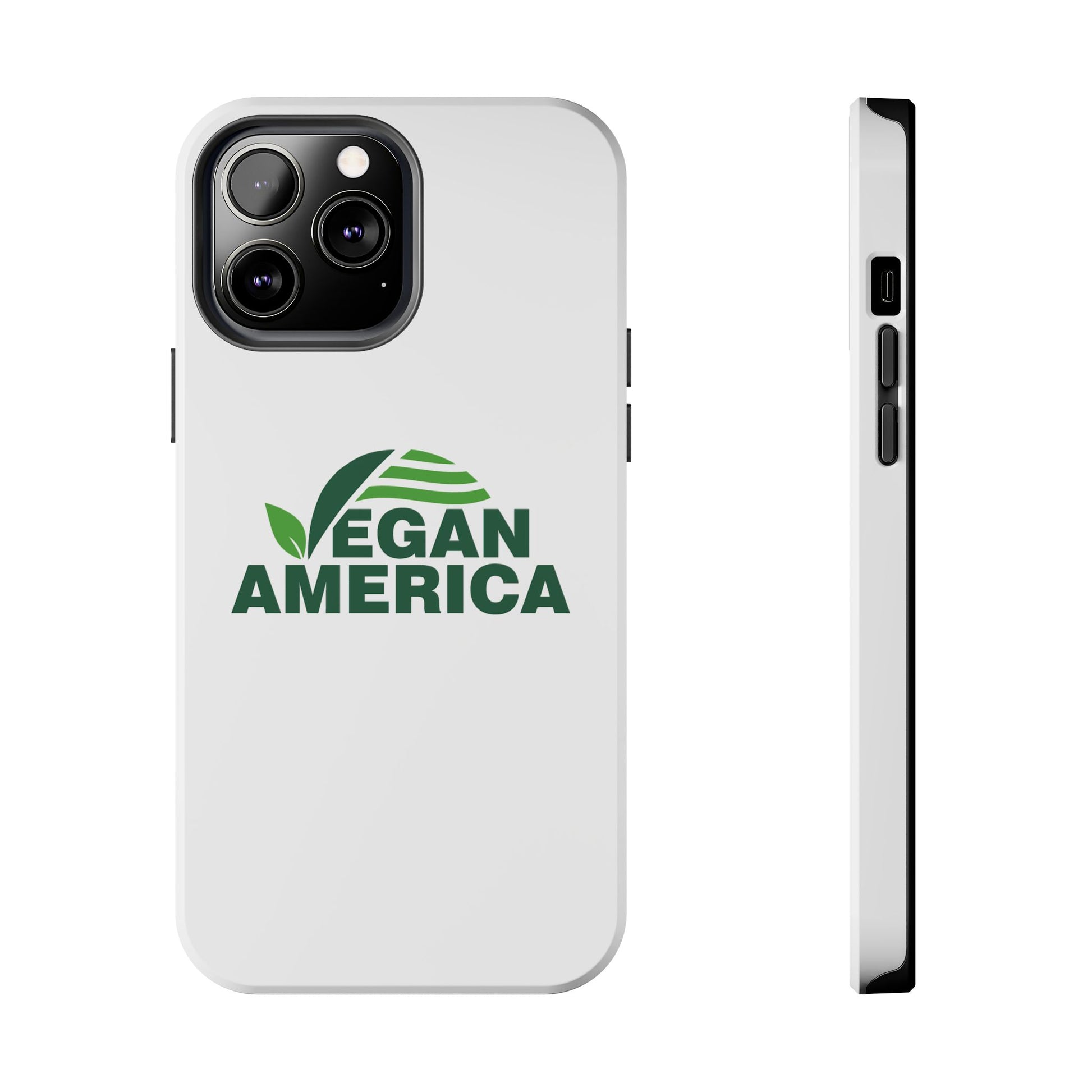 Vegan America Tough Phone Case — Eco - Friendly Plant Logo Protective Cover - Vegan America
