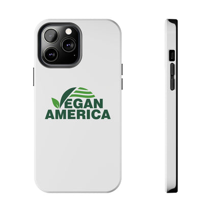 Vegan America Tough Phone Case — Eco - Friendly Plant Logo Protective Cover - Vegan America