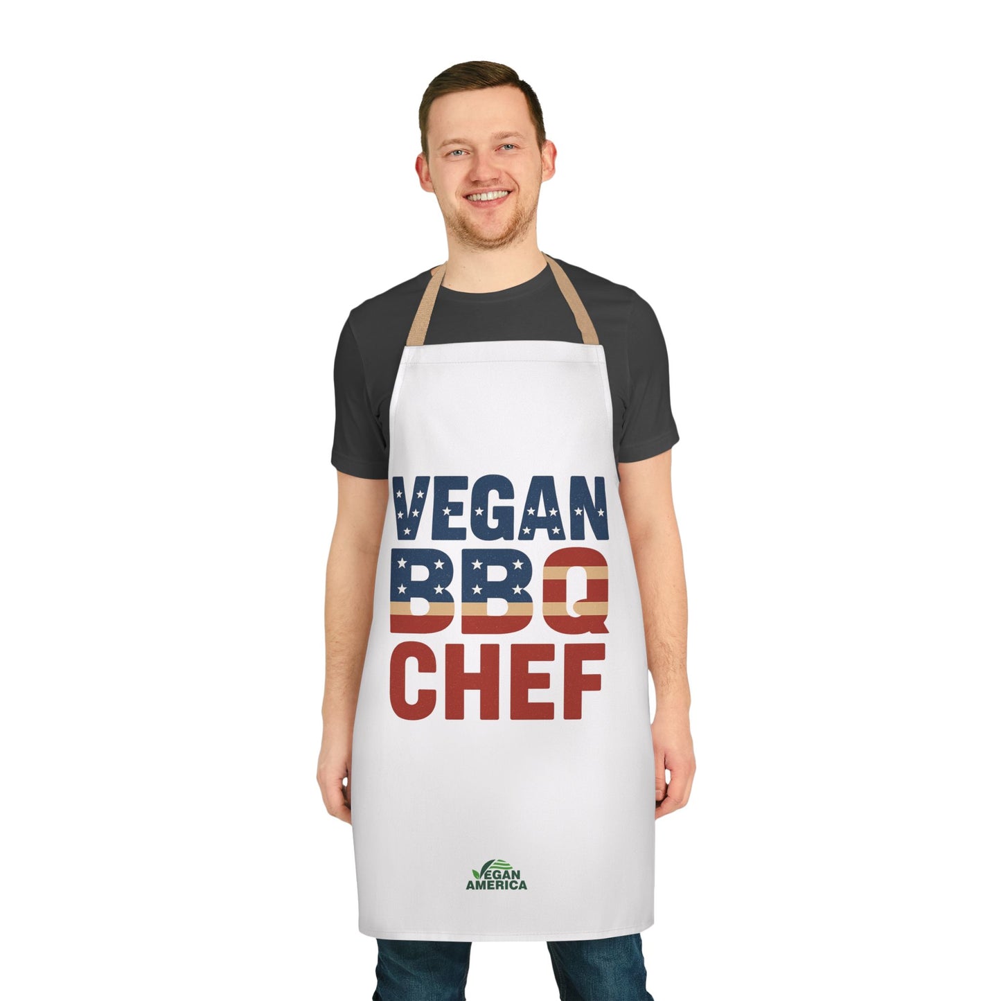 Vegan BBQ Chef Apron - 5 - Color Straps, Perfect Gift for Grilling Enthusiasts, Cooking Lovers, BBQ Parties, Summer Celebrations, Vegan Gifts - Vegan America