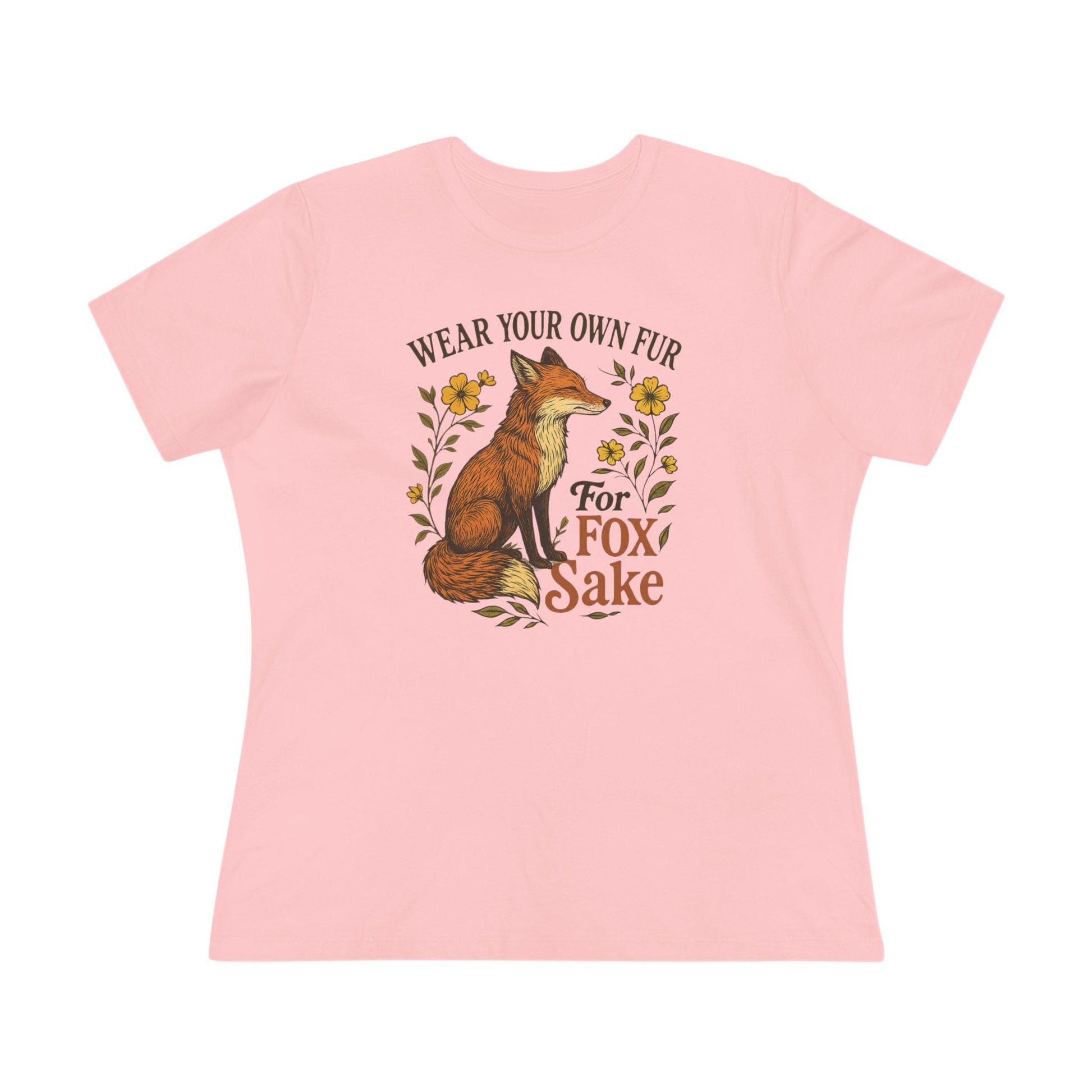 "Wear Your Own Fur For Fox Sake" Vintage Fox Graphic T-Shirt - Vegan America