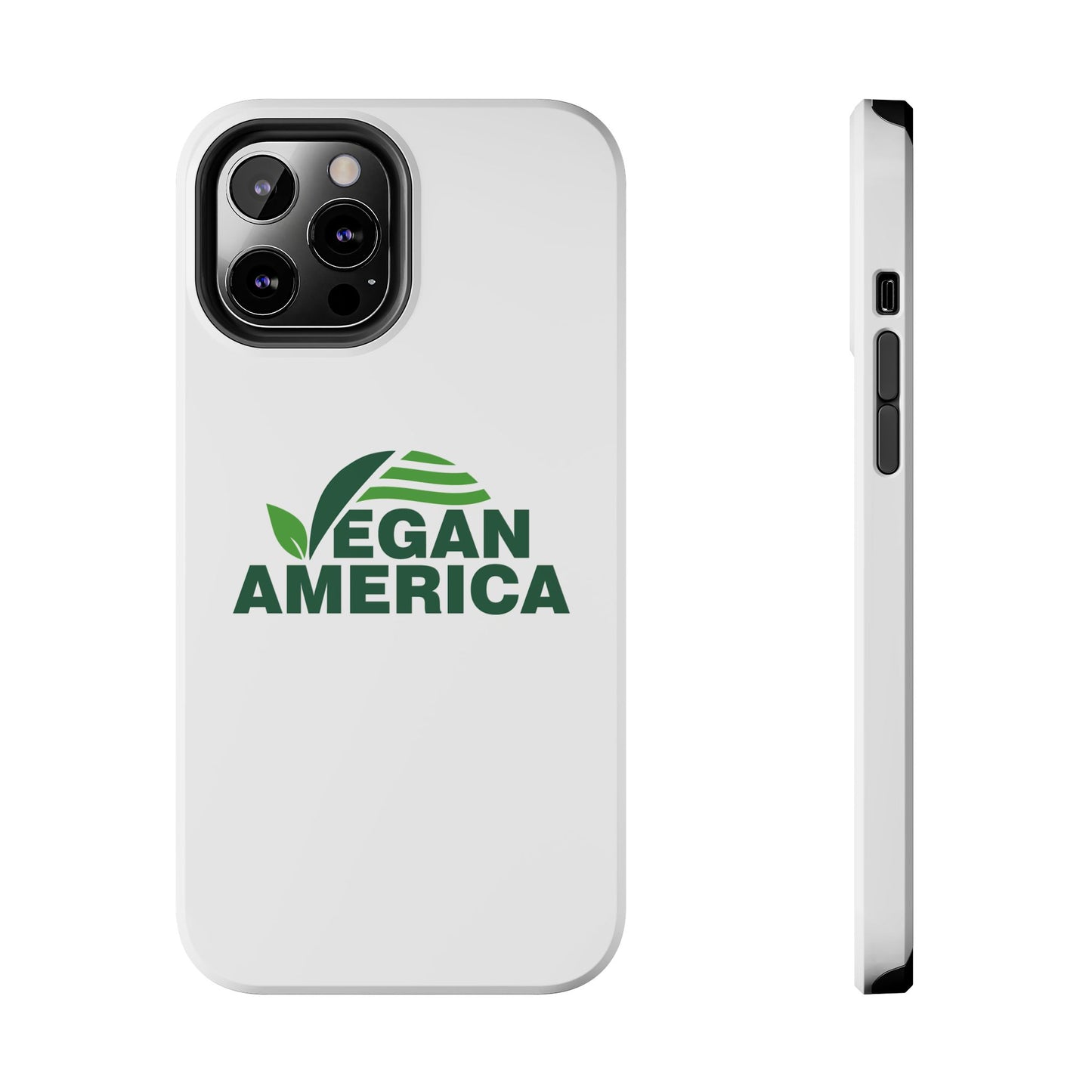 Vegan America Tough Phone Case — Eco - Friendly Plant Logo Protective Cover - Vegan America