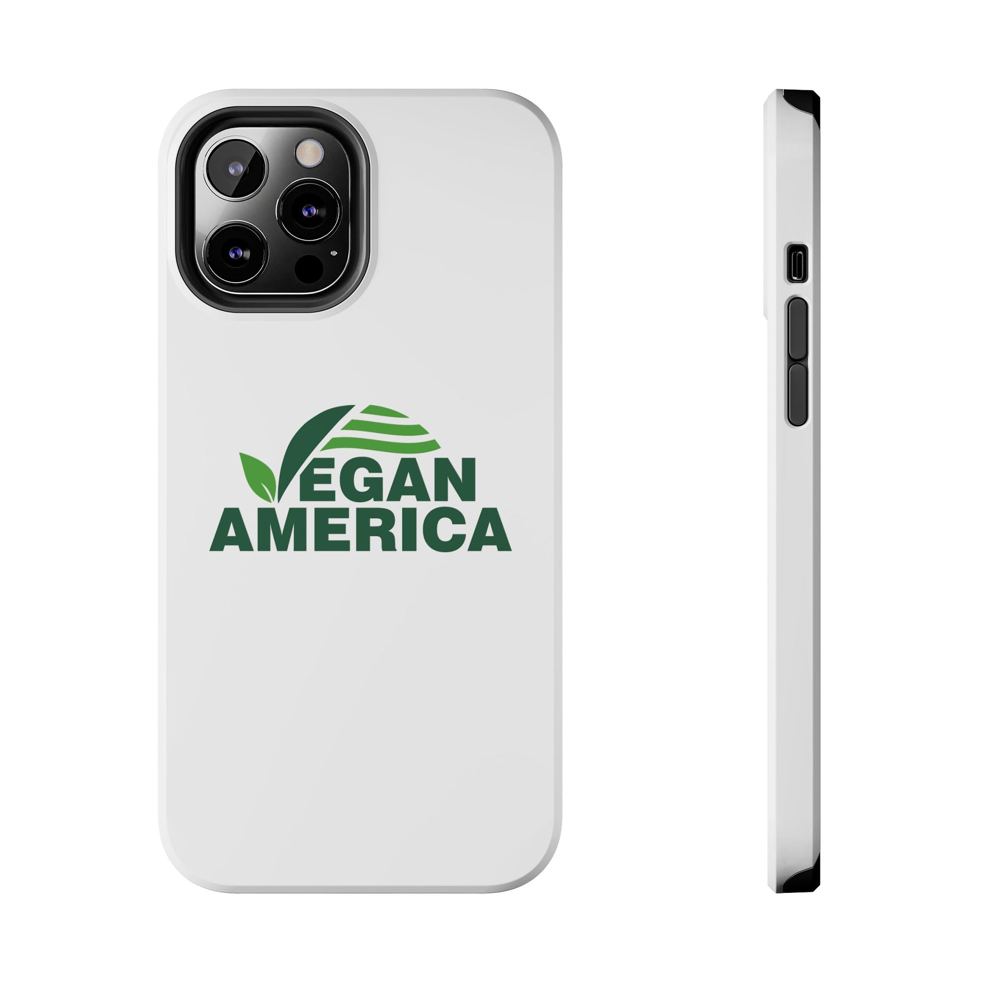 Vegan America Tough Phone Case — Eco - Friendly Plant Logo Protective Cover - Vegan America