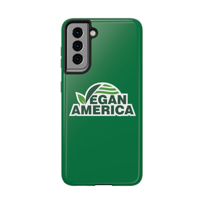 Vegan America Tough Phone Case — Green Protective Vegan Pride Cover - Vegan America