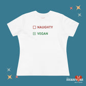 Santa's Naughty or Vegan List - Women's Style B&C 6400 - Vegan America