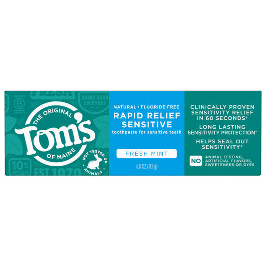 Fluoride-Free Rapid Relief Sensitive Fresh Mint Natural Toothpaste