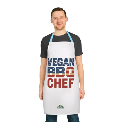 Vegan BBQ Chef Apron - 5 - Color Straps, Perfect Gift for Grilling Enthusiasts, Cooking Lovers, BBQ Parties, Summer Celebrations, Vegan Gifts - Vegan America