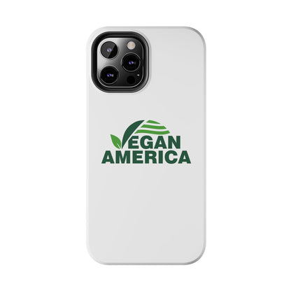 Vegan America Tough Phone Case — Eco - Friendly Plant Logo Protective Cover - Vegan America