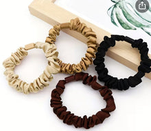 Set of 4 Satin Elastic Hair Scrunchies - Vegan America