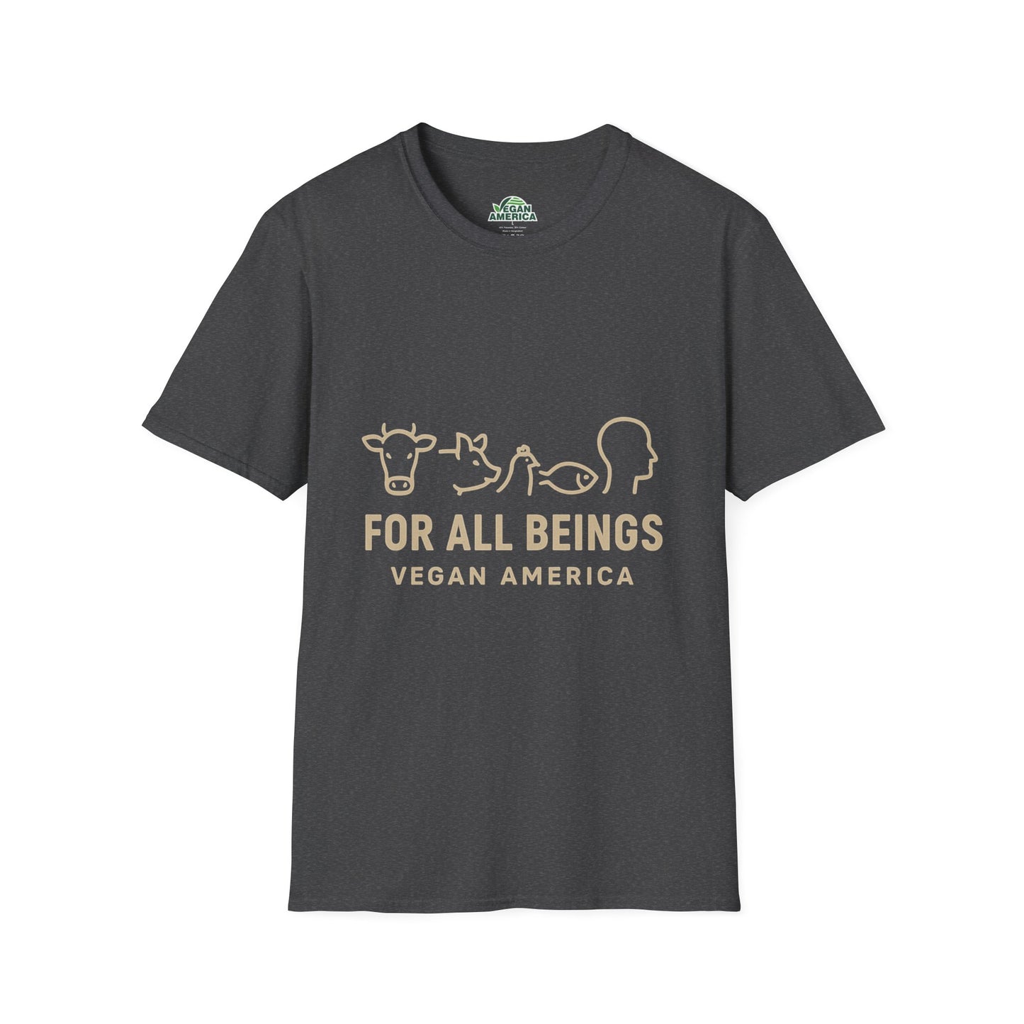 Unisex Vegan America T-Shirt, Eco - Friendly Apparel, Plant - Based Lifestyle Shirt, Perfect Gift for Vegans, Animal Rights Awareness Wear - Vegan America