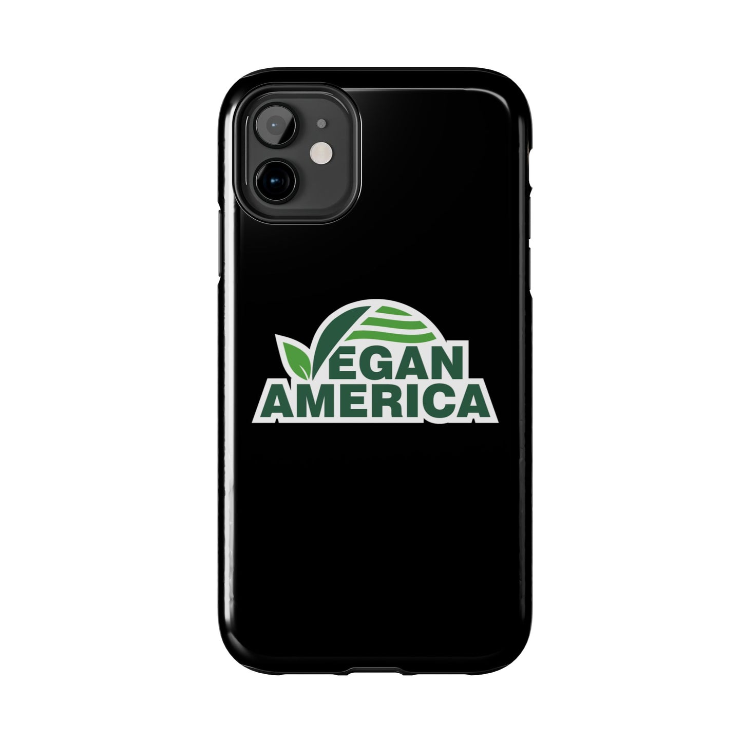 Vegan America Tough Phone Case — Green Leaf Vegan Pride Protective Cover - Vegan America