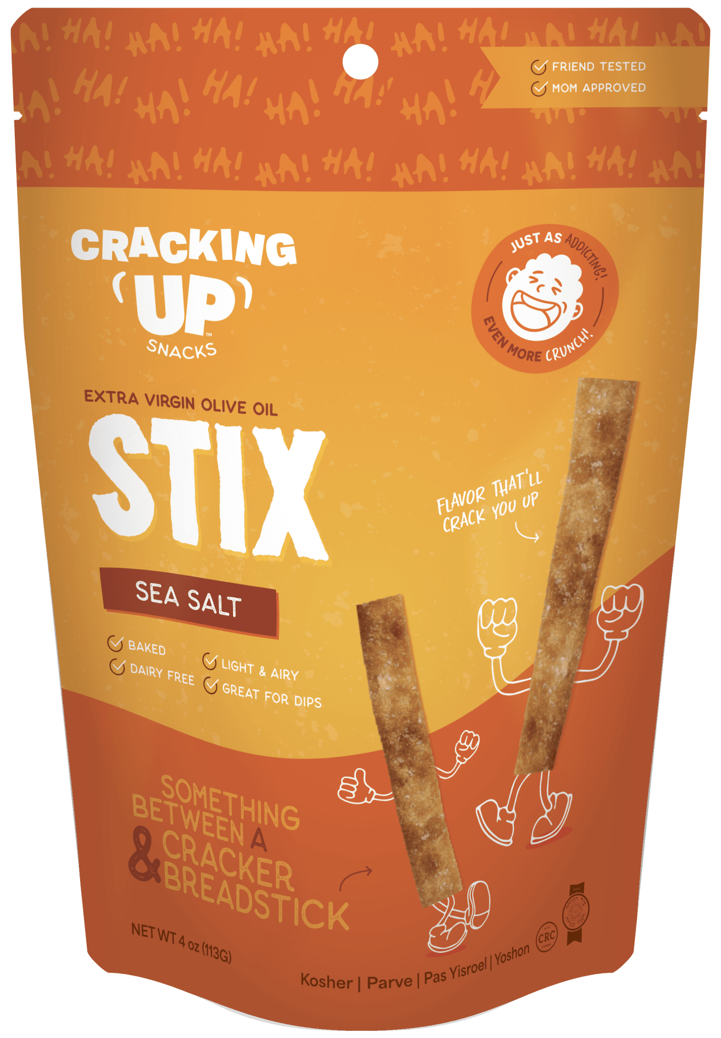 Cracking Up Sea Salt STIX Snack Sticks (4oz) - Vegan America