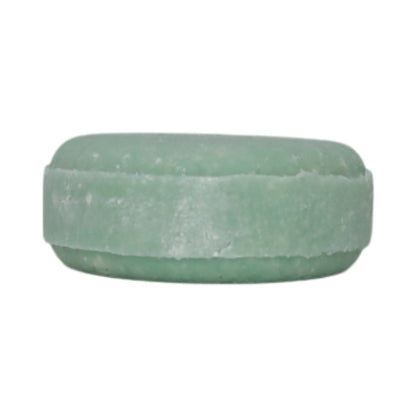 Volcano solid shampoo bar in green