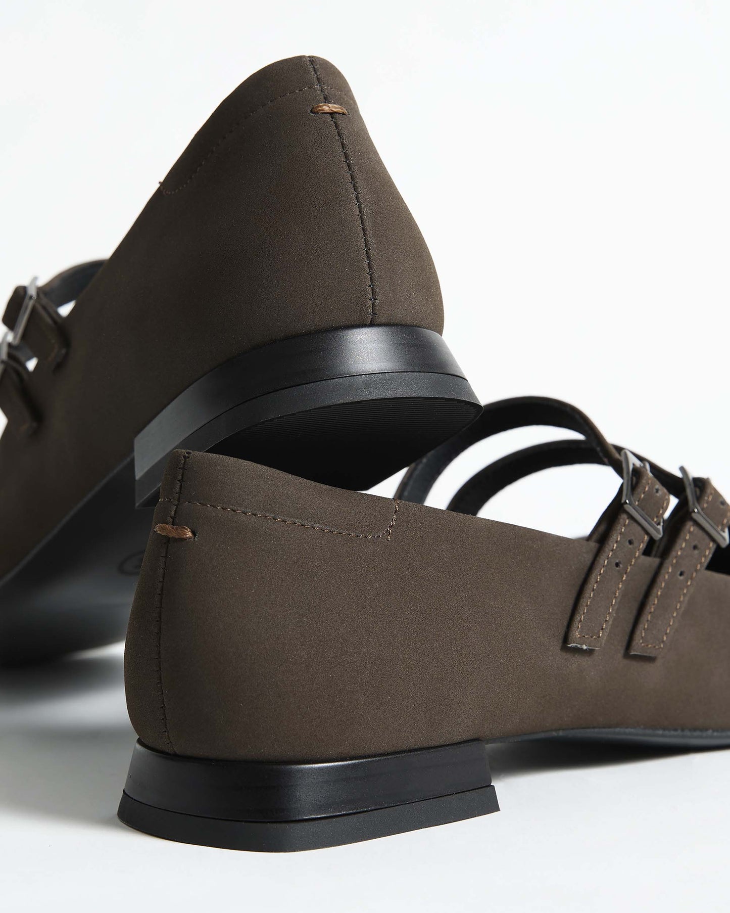 Chocolate Mary Jane Pumps brown ballerinas - Vegan America