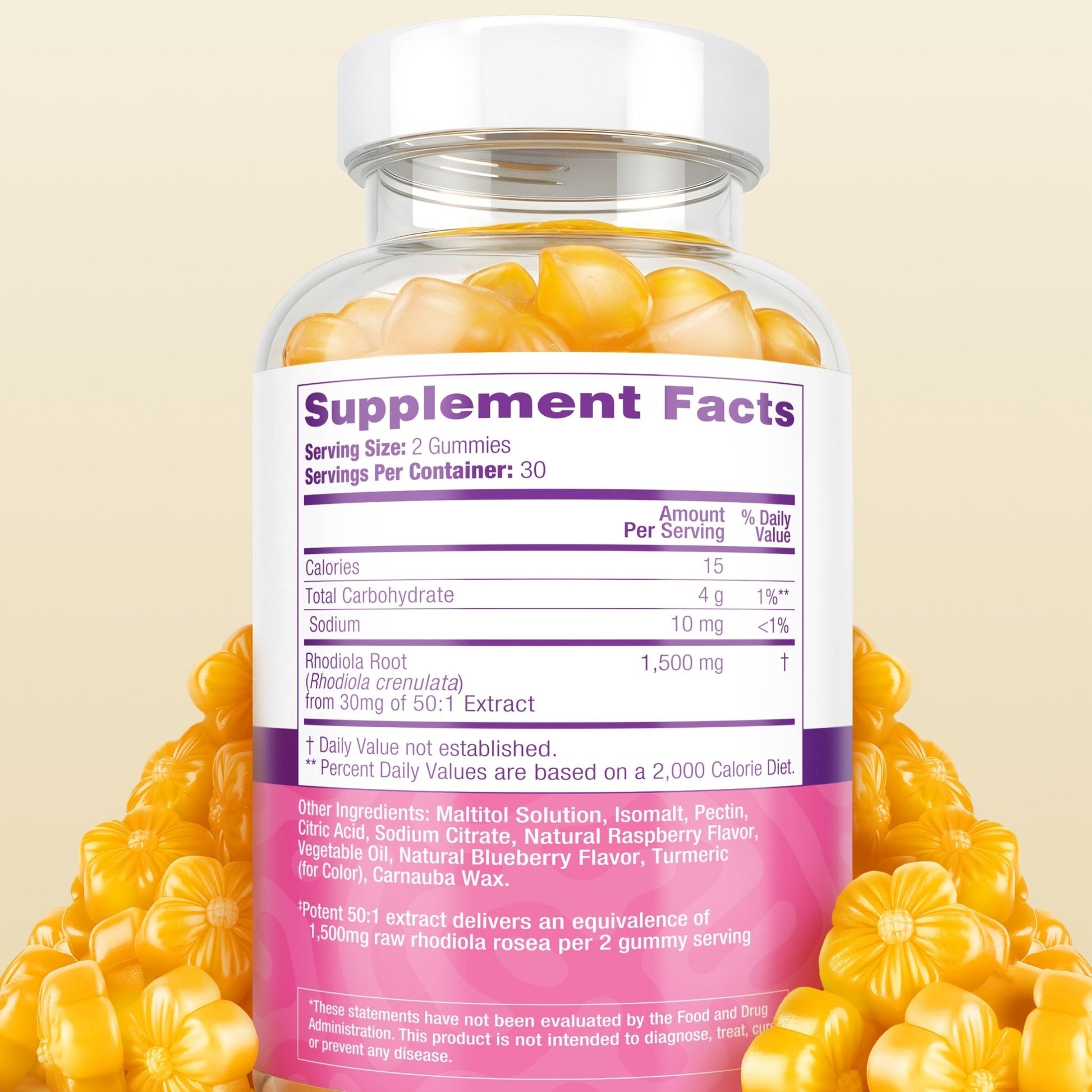 Sugar - Free Rhodiola Rosea Gummies - Vegan America