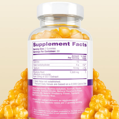 Sugar - Free Rhodiola Rosea Gummies - Vegan America