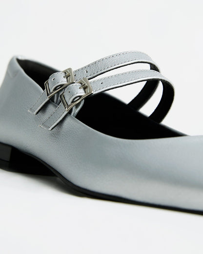 Sugar Mary Jane Pumps metallic ballerinas - Vegan America