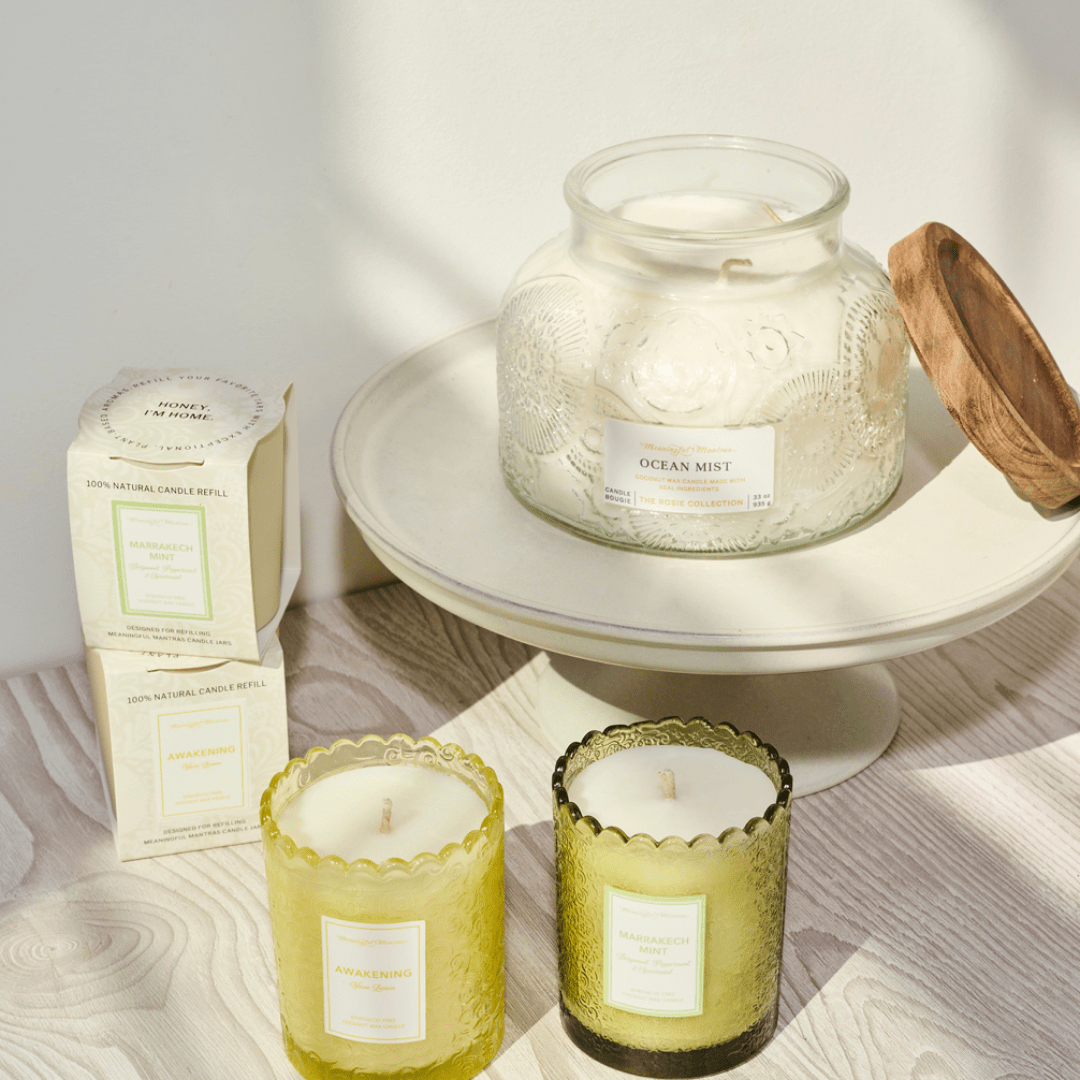 Ocean Mist Natural Candle 33oz Rosie Collection Luxury Three Wick - Vegan America