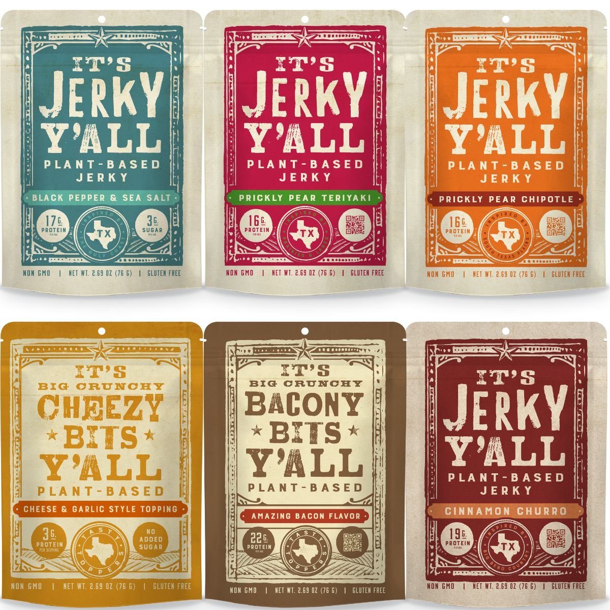 6 - Pack Pick Your Own Jerky & Tasty Toppers - Vegan America