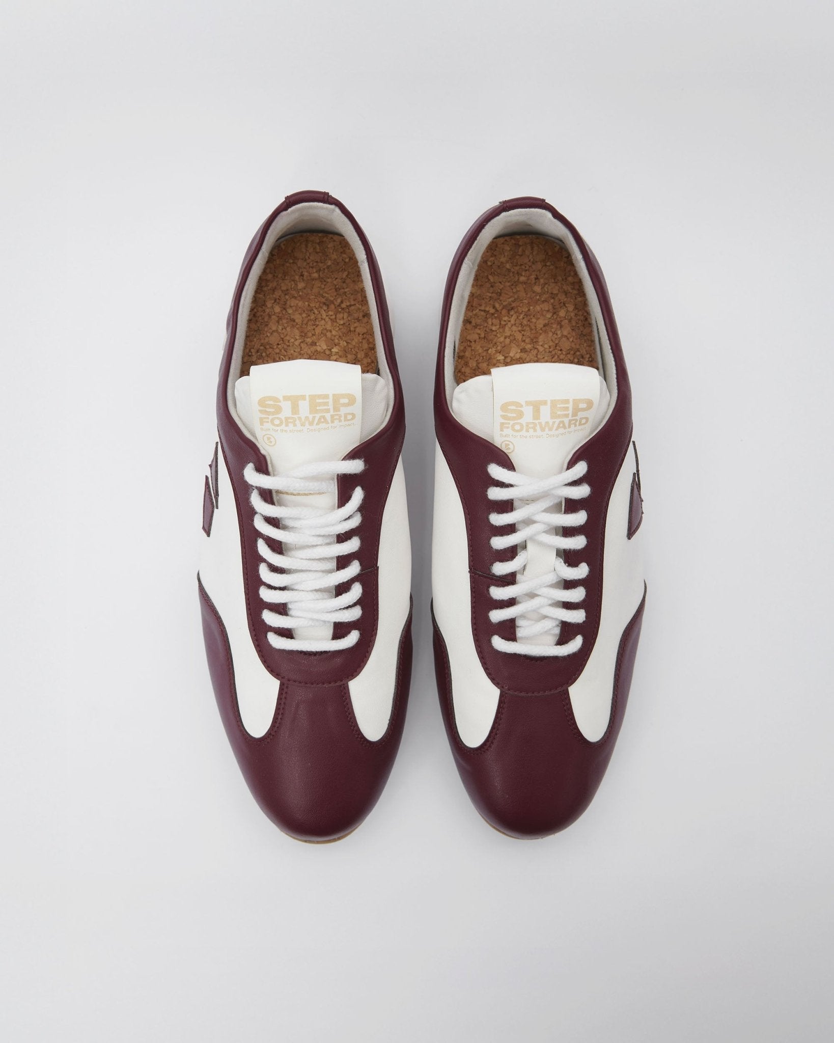 Racer Sneakers Burgundy White - Vegan America