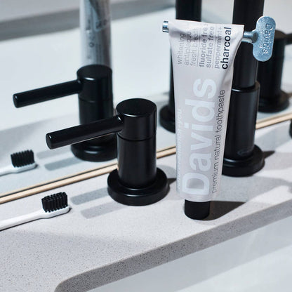 Davids Premium Toothpaste - Charcoal+Peppermint - Vegan America