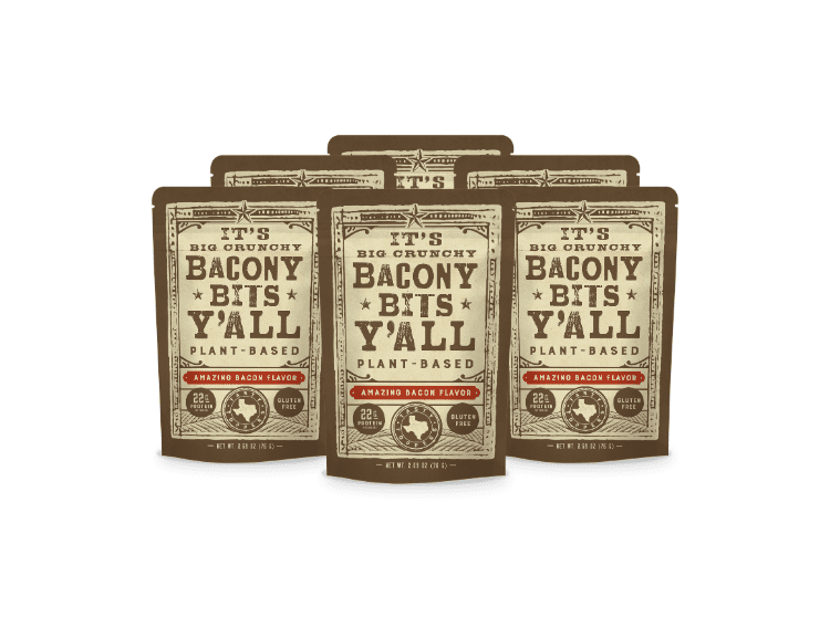 Big Crunchy Bacony Bits (Retail 6 - Pack) - Vegan America