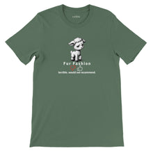 Funny Vegan Fur Fashion Tshirt (Dark Colors), Premium 100% Cotton - Vegan America