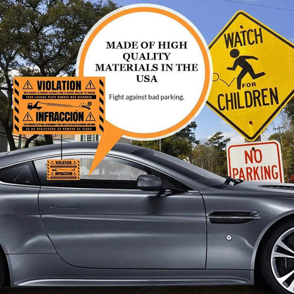 "Violation" Orange Very Hard to Remove Parking Stickers - Vegan America