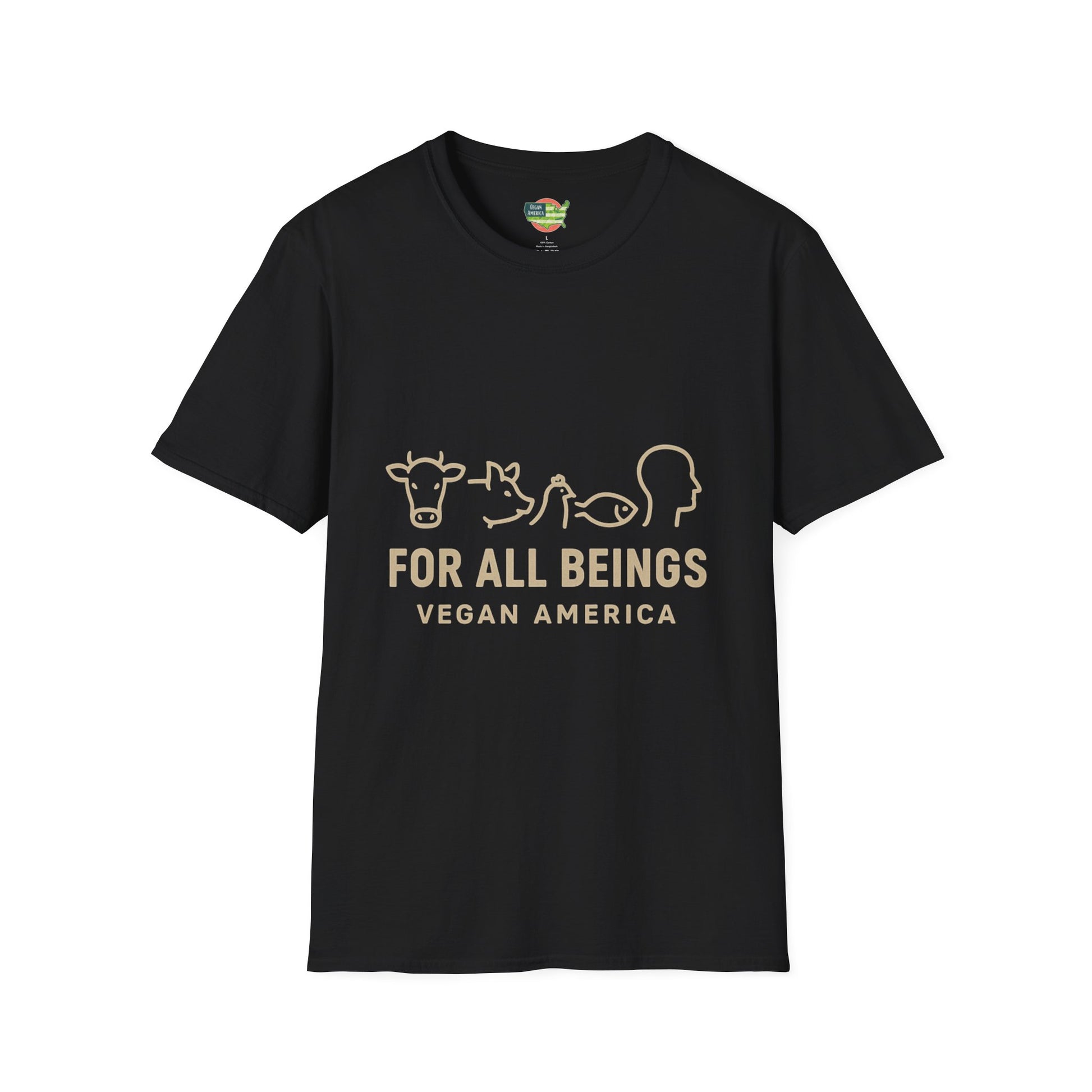 Unisex Vegan America T-Shirt, Eco - Friendly Apparel, Plant - Based Lifestyle Shirt, Perfect Gift for Vegans, Animal Rights Awareness Wear - Vegan America