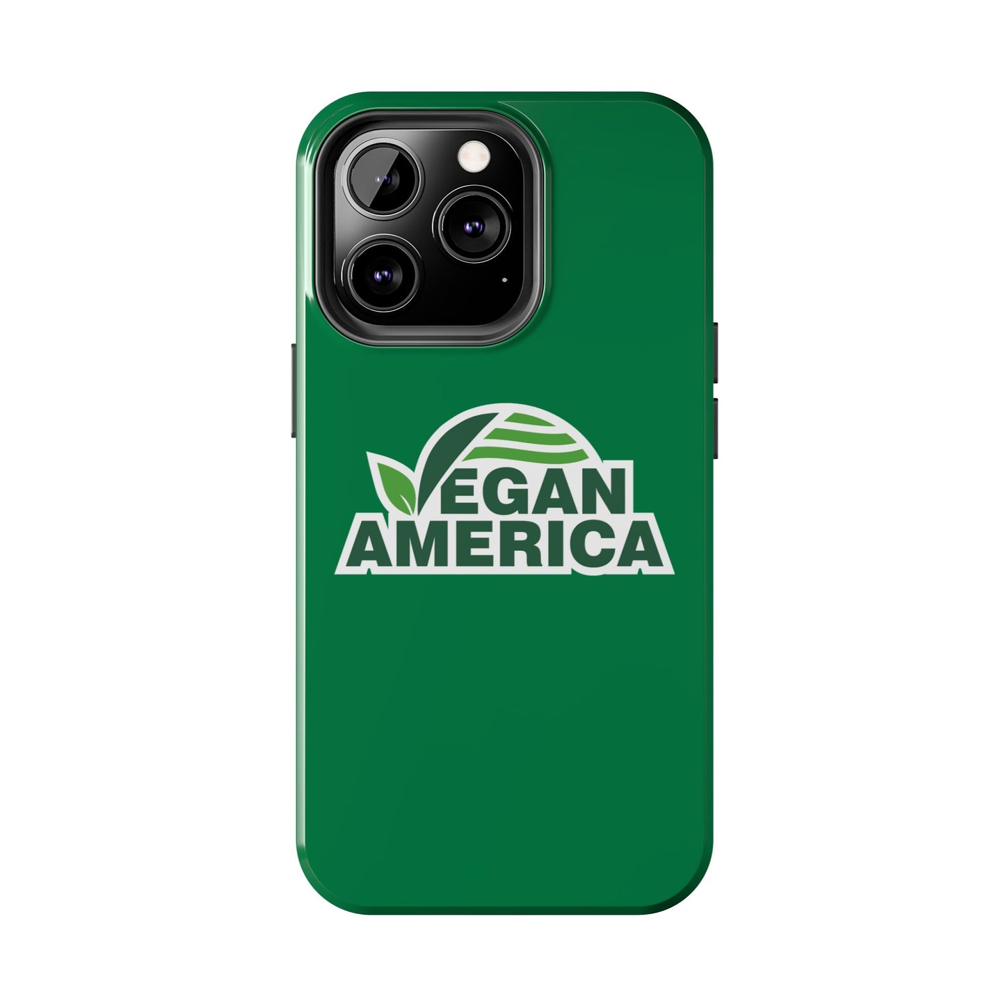 Vegan America Tough Phone Case — Green Protective Vegan Pride Cover - Vegan America