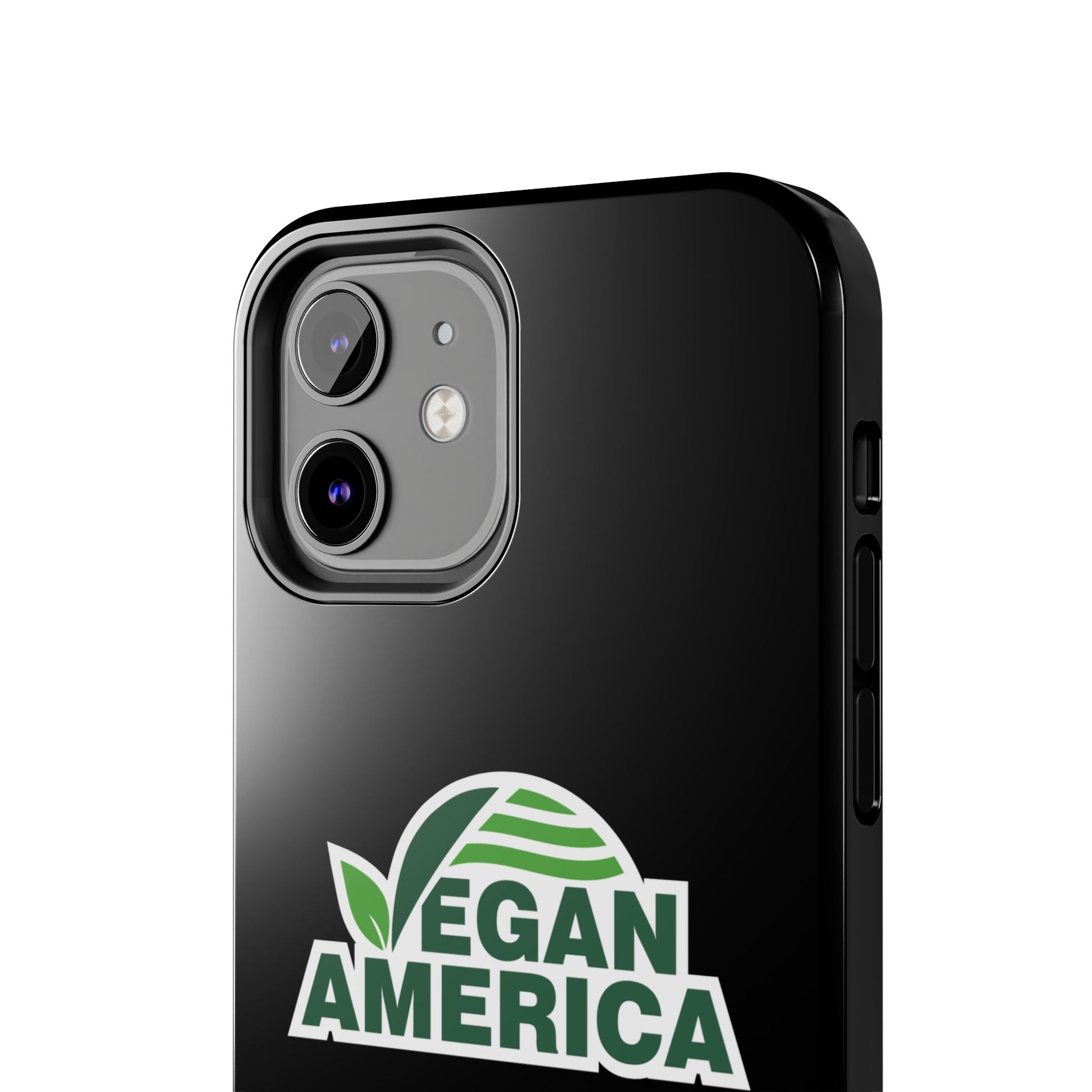 Vegan America Tough Phone Case — Green Leaf Vegan Pride Protective Cover - Vegan America