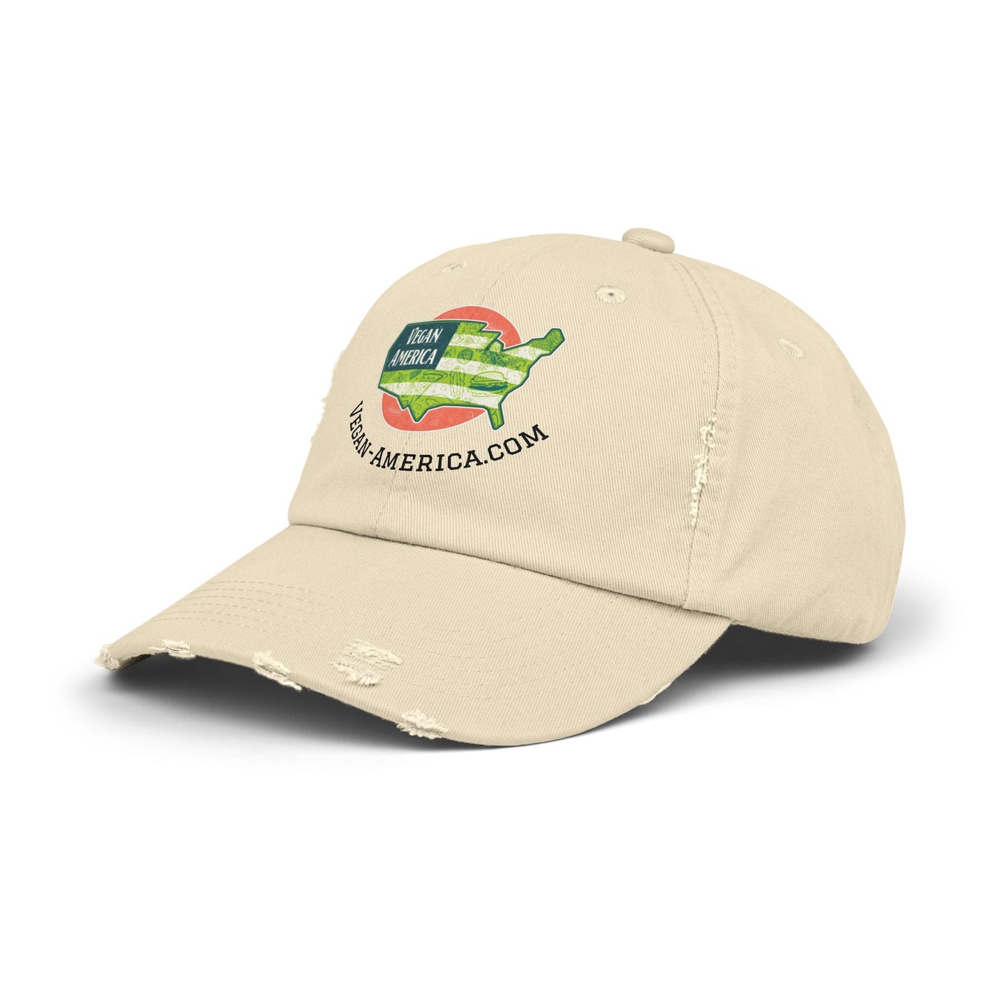 Vegan America Distressed Cap, Casual Baseball Hat for Outdoor Lovers, Gift for Eco-Conscious Friends, Perfect for Summer Adventures, [...]
