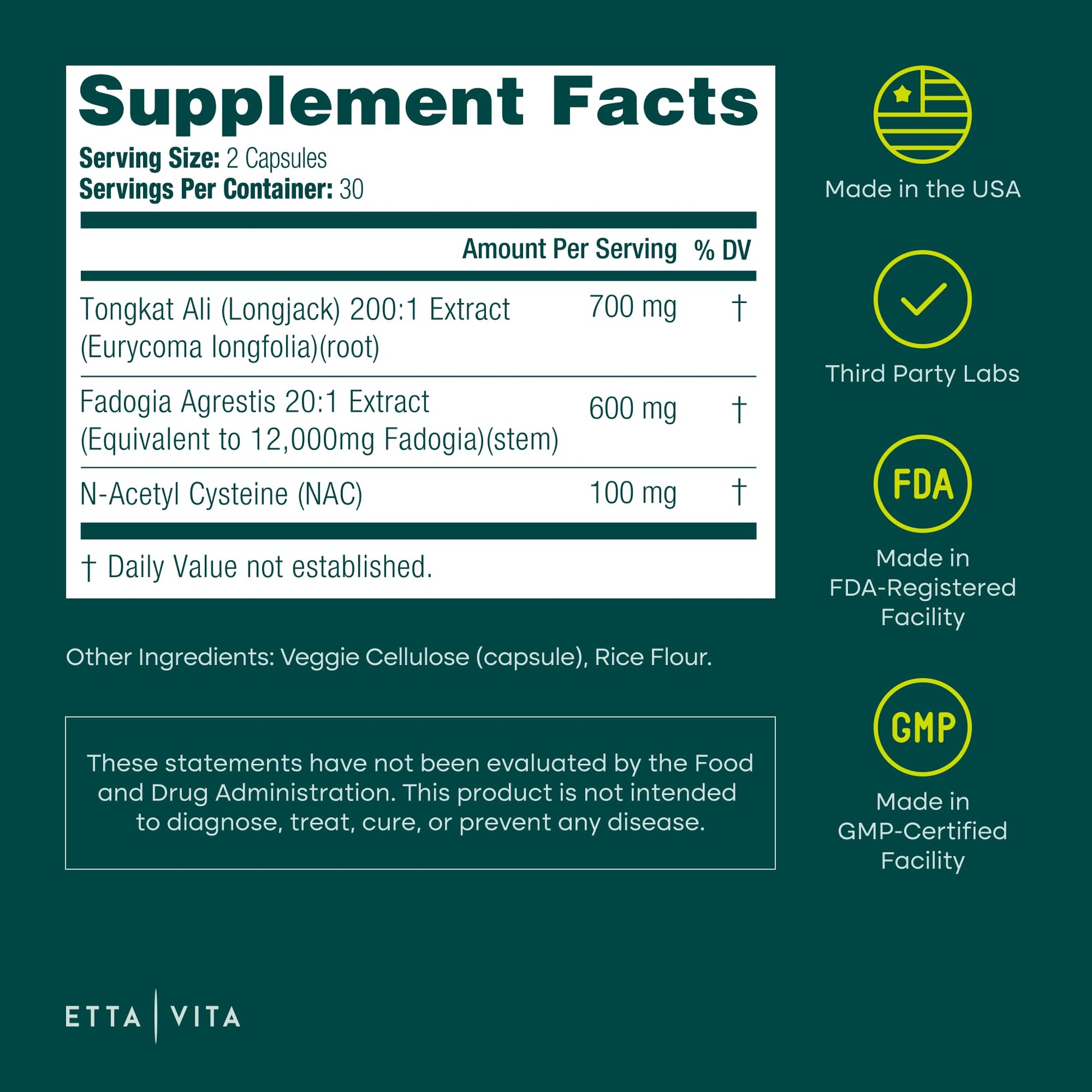 Potent Longjack - Tongkat Ali & Fadogia Agrestis Supplement for Men & Women - Vegan America