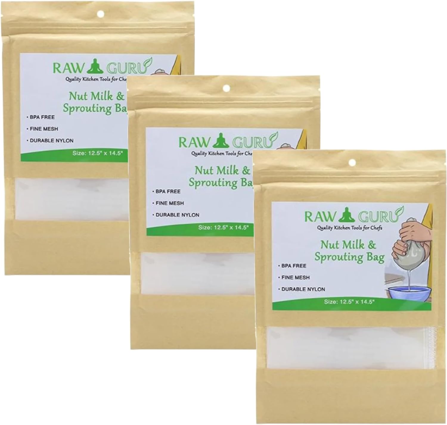 Nut Milk Bag (Nylon with String) - Vegan America