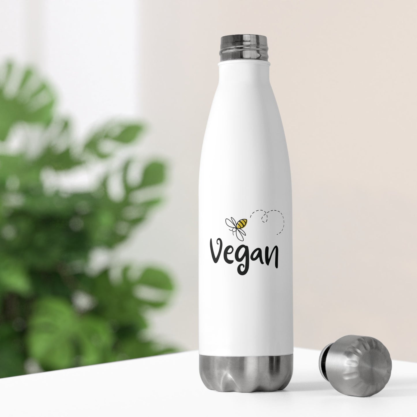 Bee Vegan - 20oz Insulated Water Bottle - Vegan America