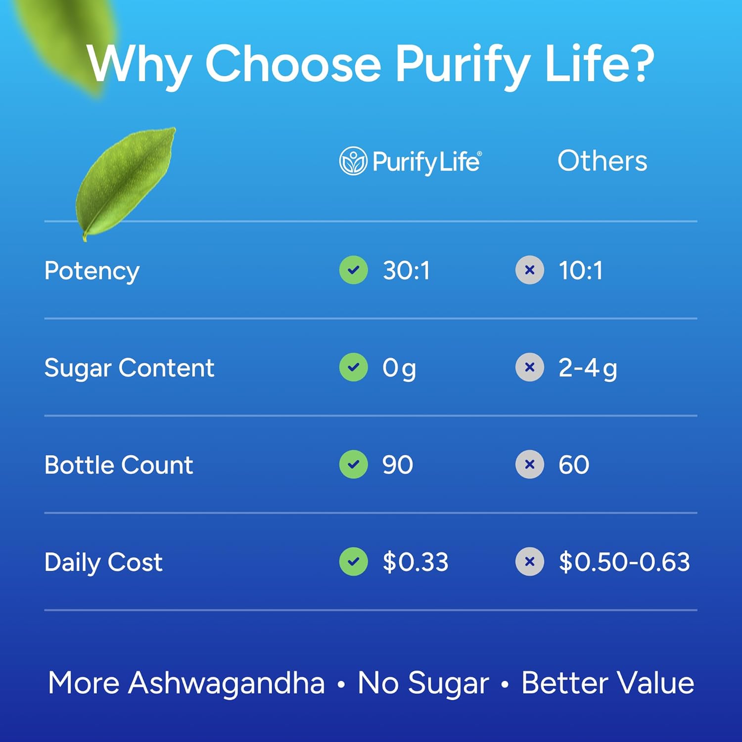 Ashwagandha Gummies for Anxiety & Stress Relief - Vegan Mood Support for Men & Women 90ct - Vegan America