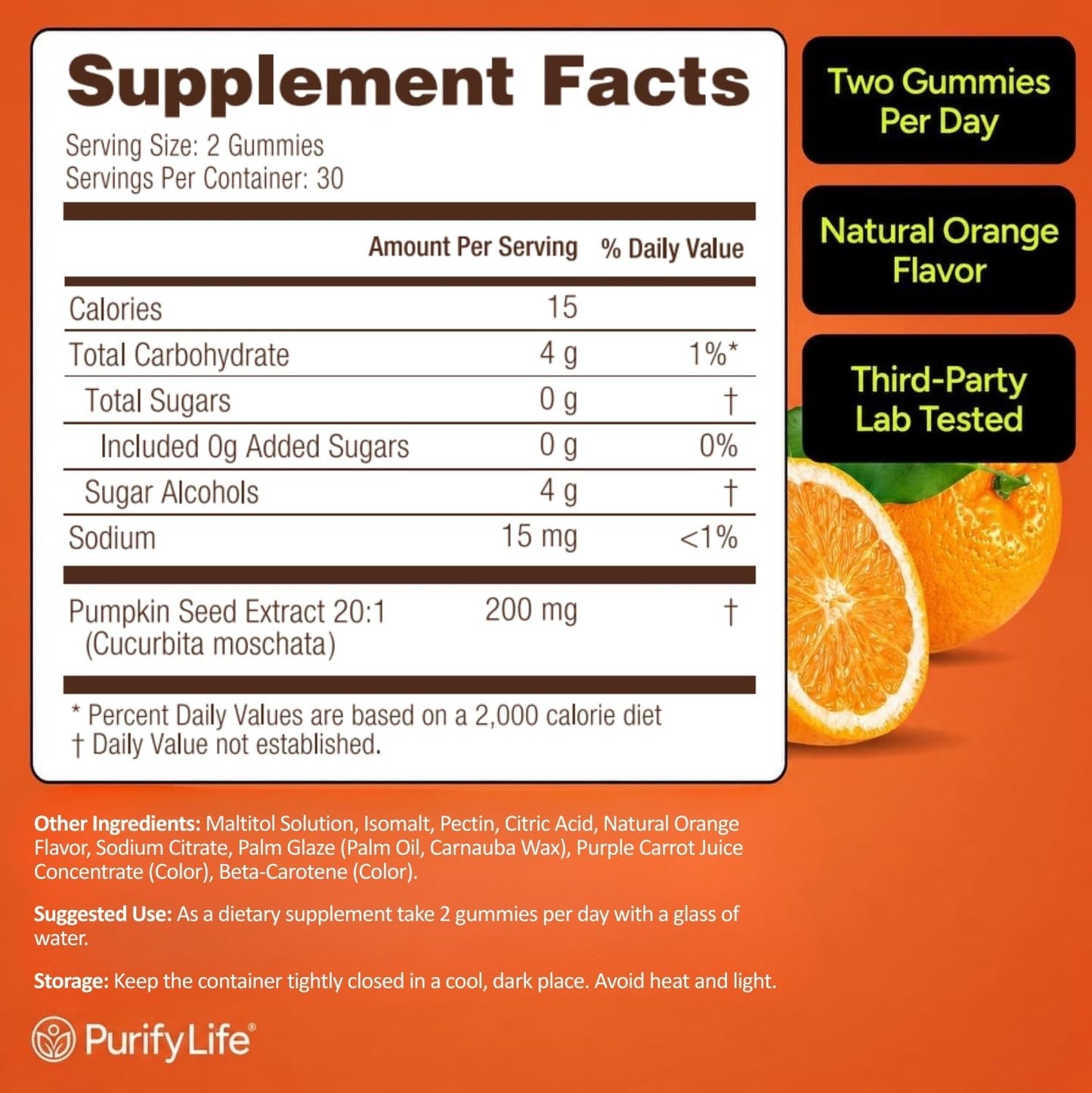 Sugar-Free Pumpkin Seed Oil Gummies to Support Healthy Hair & Skin, Vegan