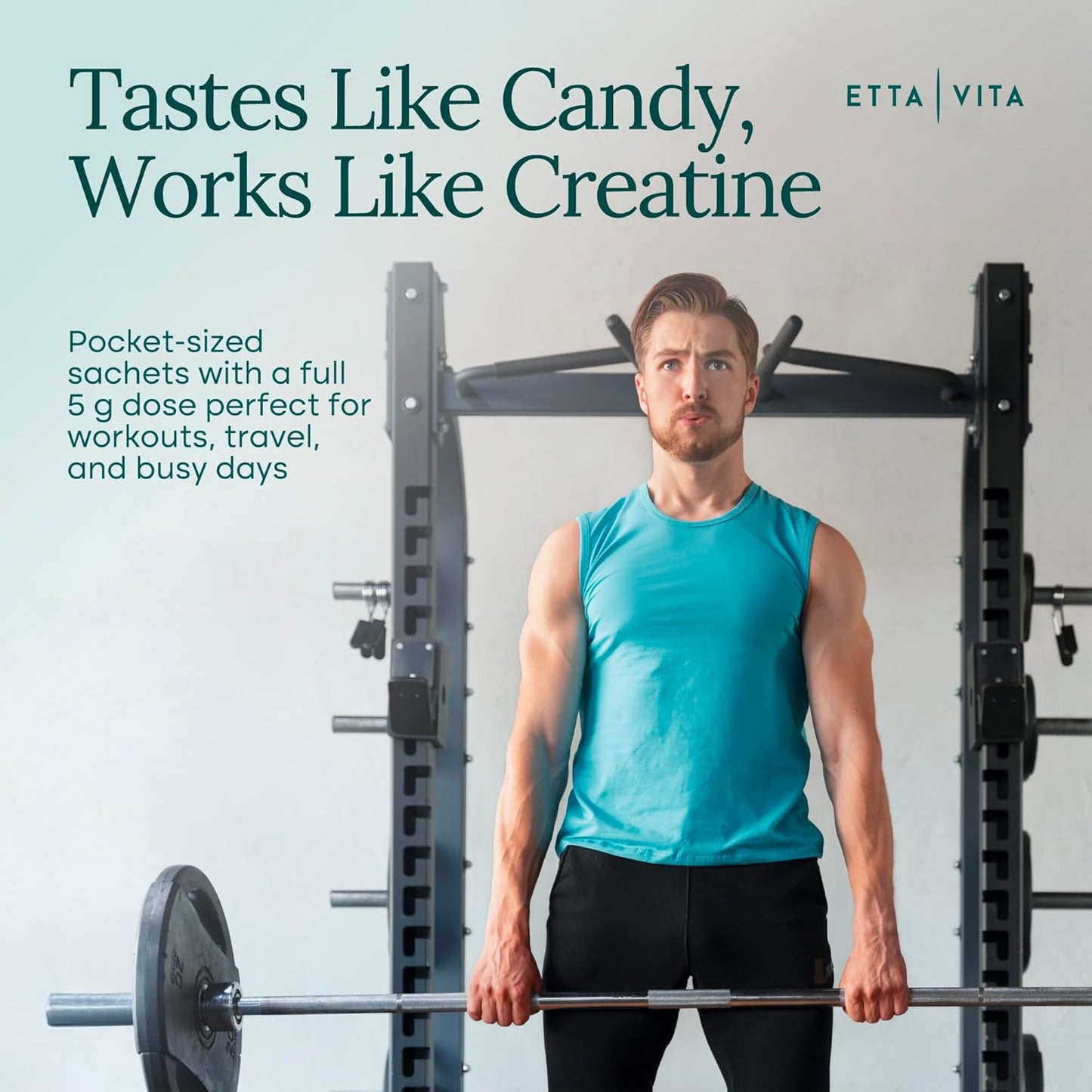 Sugar-Free Creatine Monohydrate Gummies (5g Per Packet) - Potent Creatine Gummies for Men & Women, Supplement for Muscle Support, Cognitive Function - Non-GMO, Gluten-Free