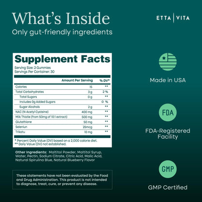 Sugar - Free NAC Gummies, N - Acetyl Cysteine Supplement with Milk Thistle, Glutathione, & Selenium - Vegan America