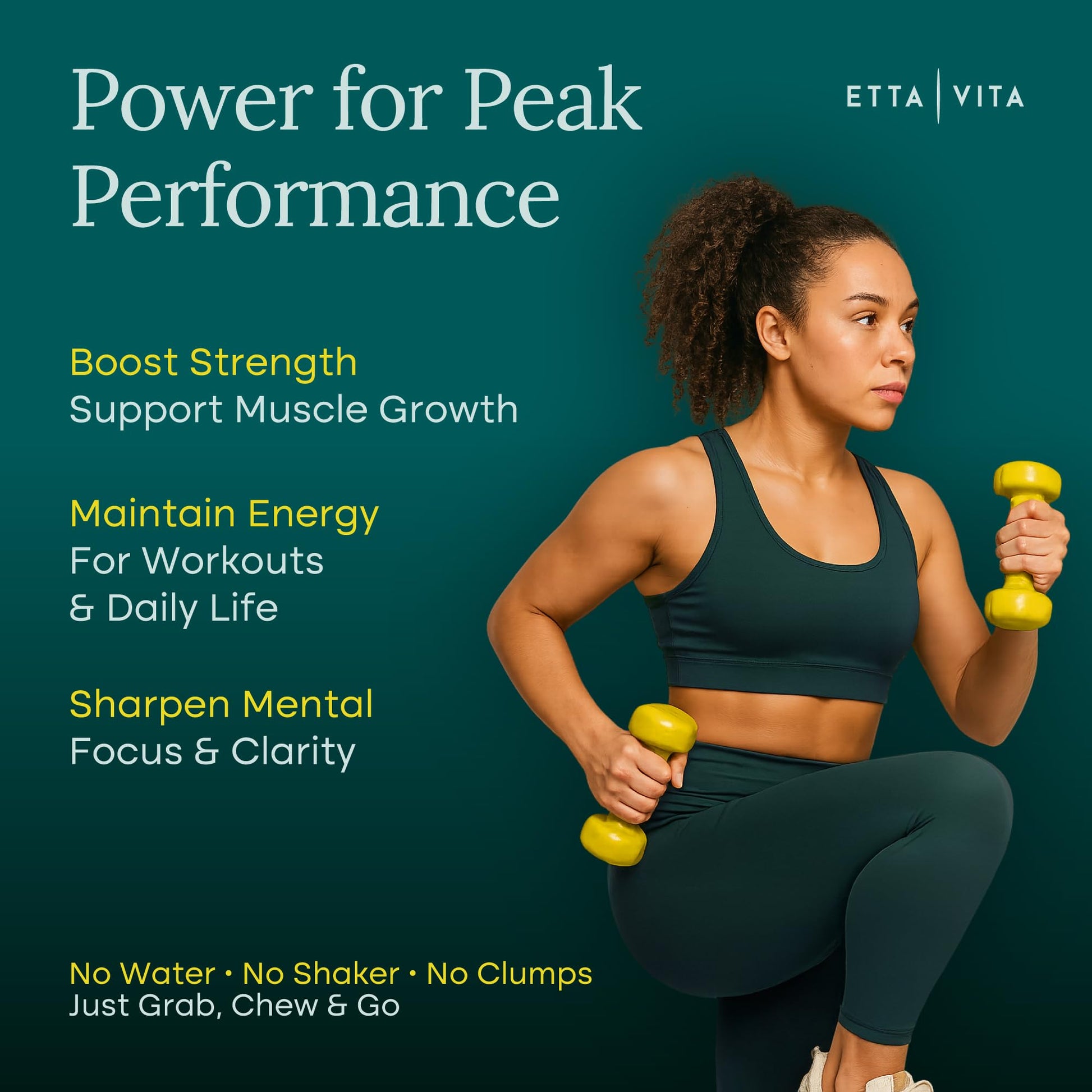 Potent Creatine Gummies for Men & Women [Lemon Drops Candy Flavor] - Vegan America