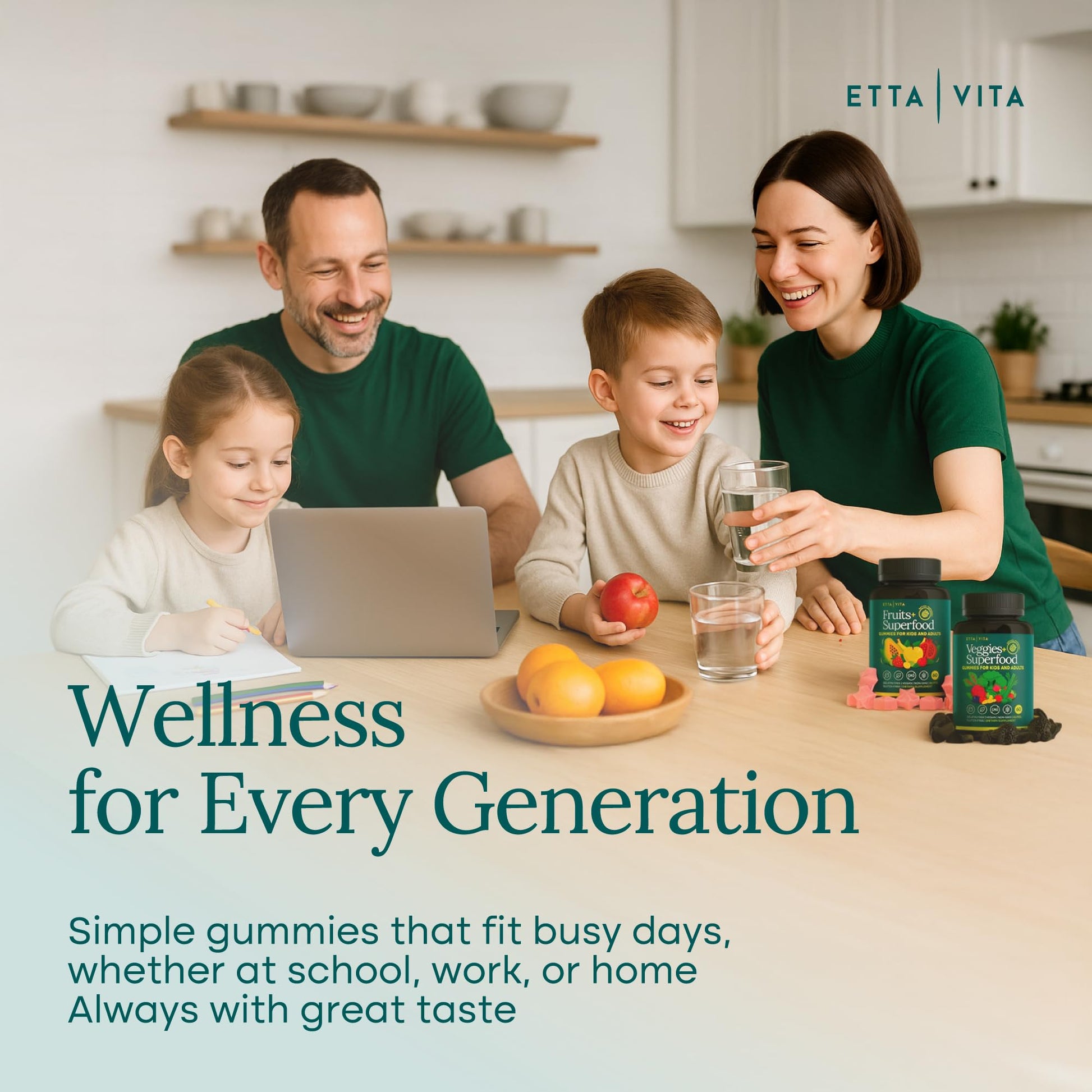 Everyday Debloat & Detox Sugar - Free Fruits and Veggies Gummies (120 Chews) - Vegan America