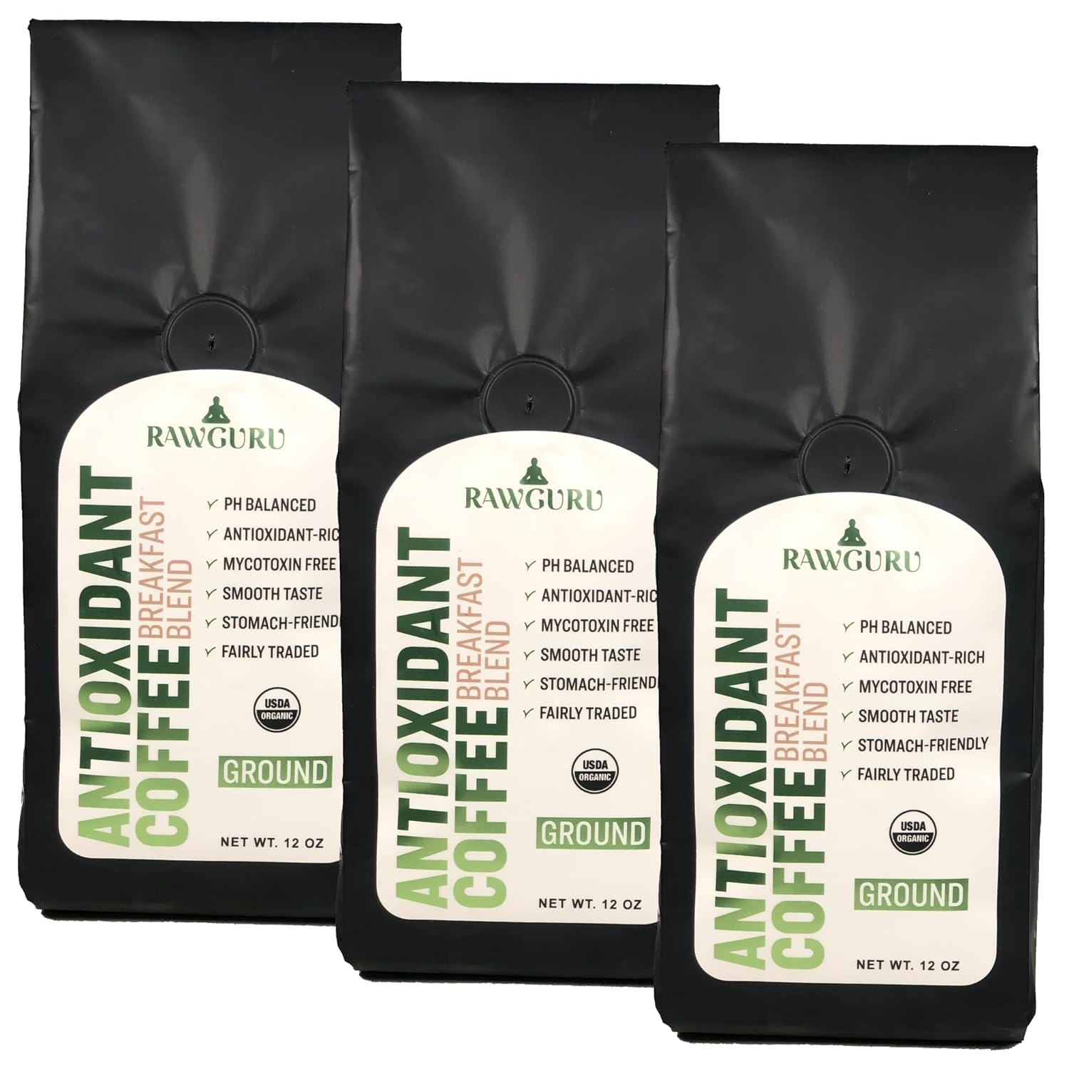Organic Antioxidant Coffee Breakfast Blend | 12oz - Vegan America
