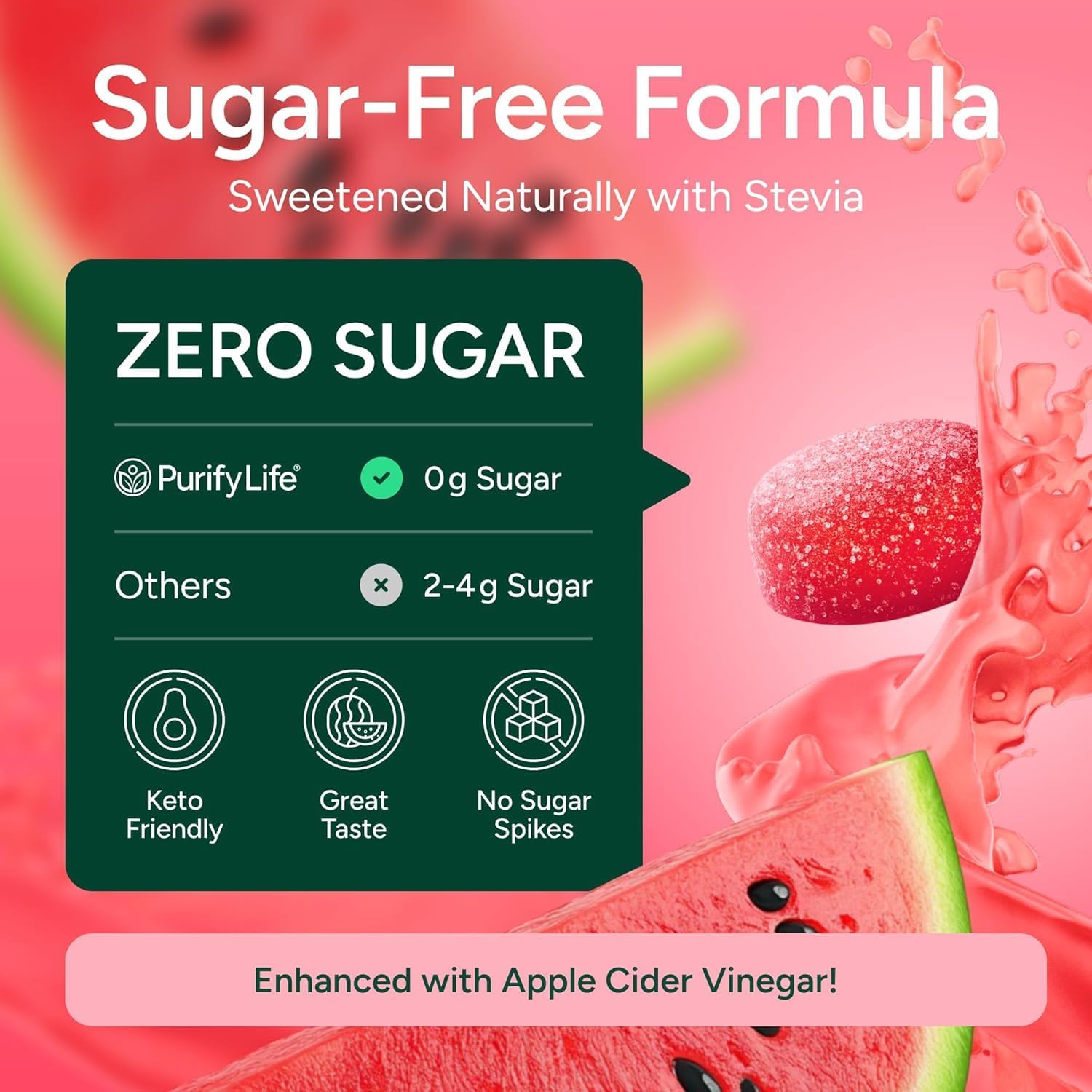 Apple Cider Vinegar Gummies for Bloating, Weight Loss, and Digestion (90 Chews) - Vegan America