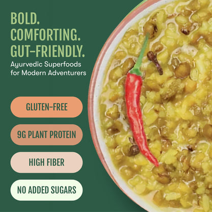 Spicy Sprouted Mung Khichari: Ginger, Garlic & Turmeric | 3 Servings - Vegan America