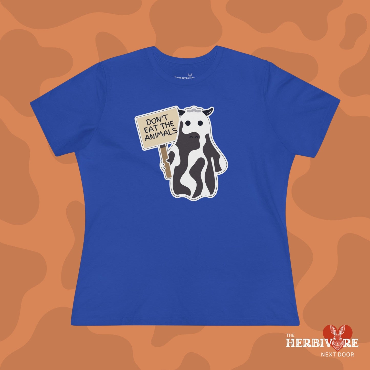 Ghost Cow Don't Eat The Animals Vegan T-Shirt - Women's Style - Vegan America