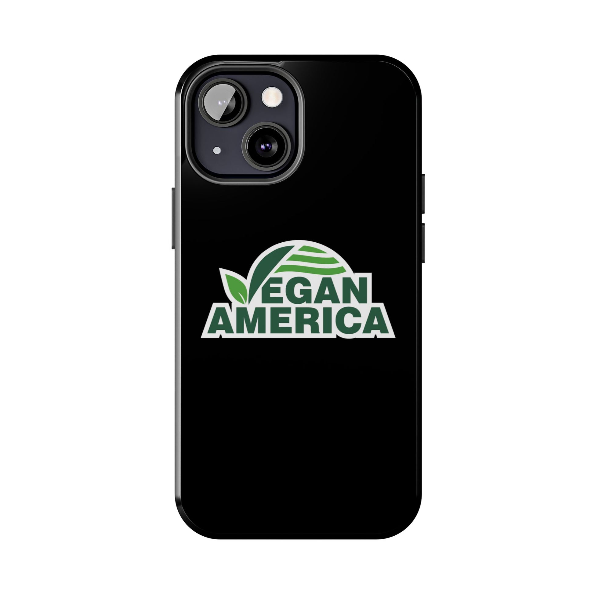 Vegan America Tough Phone Case — Green Leaf Vegan Pride Protective Cover - Vegan America